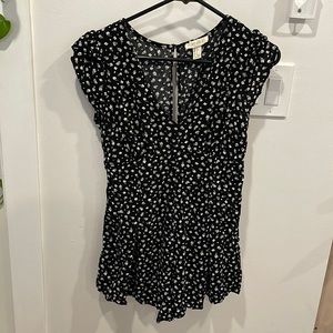 Black Floral romper